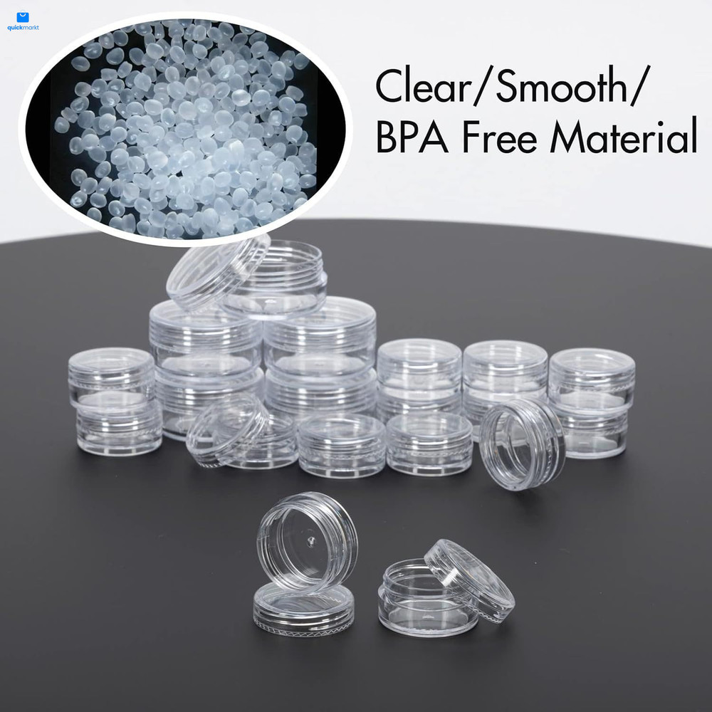 10 Gram Sample Containers, 20 Count Clear, [Other colors not specified]