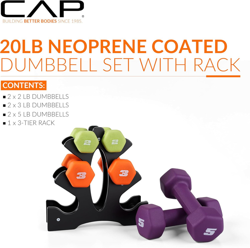 Barbell Neoprene Dumbbell Weights Pairs & Sets | Multiple Colors