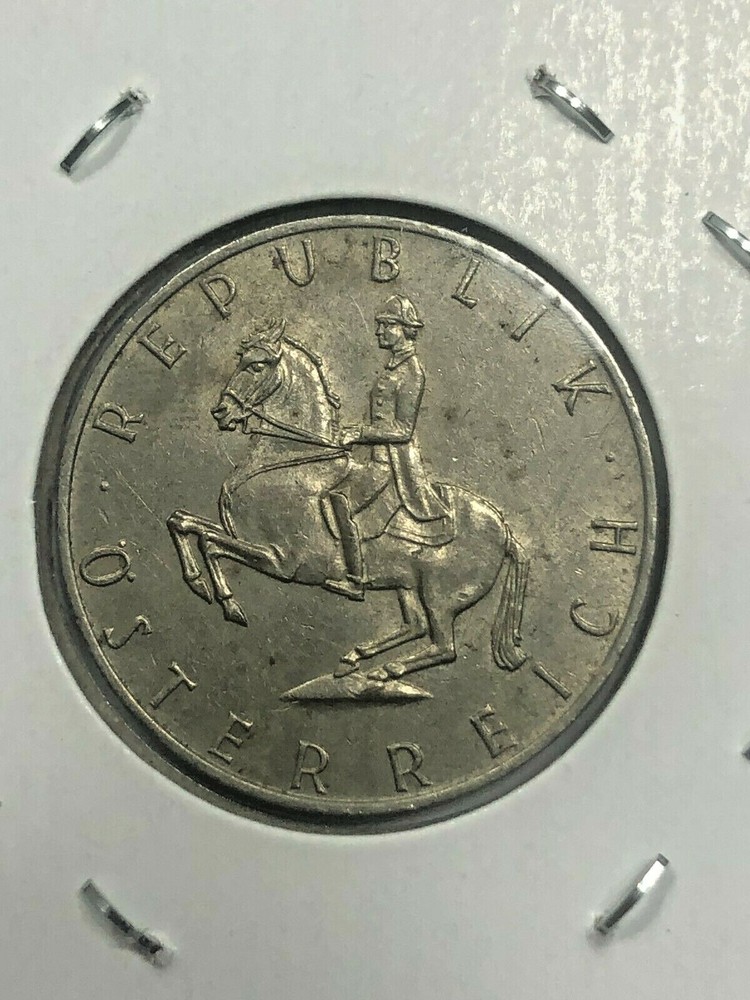 1975 Austria 5 Shilling Foreign Coin #424