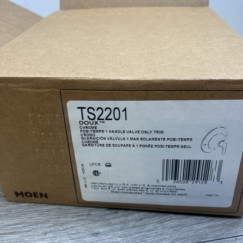 Moen Doux Single Function Pressure Balanced Shower Trim | Chrome | TS2201 READ