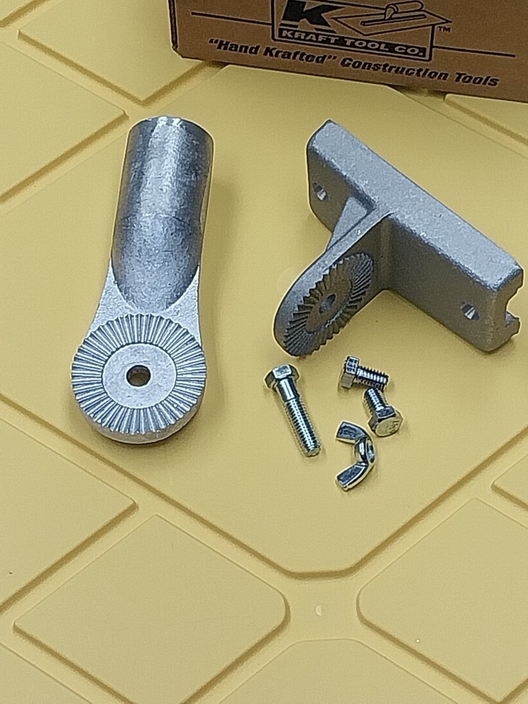 Kraft Tool Concrete Bull Float Bracket 2-Bolt Accepts Threaded Handles