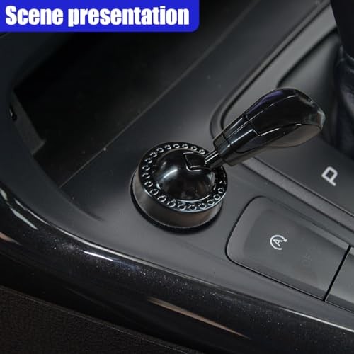 Ball-bar Car Push Starter Button Cover, Alloy Auto Engine Ignition Black
