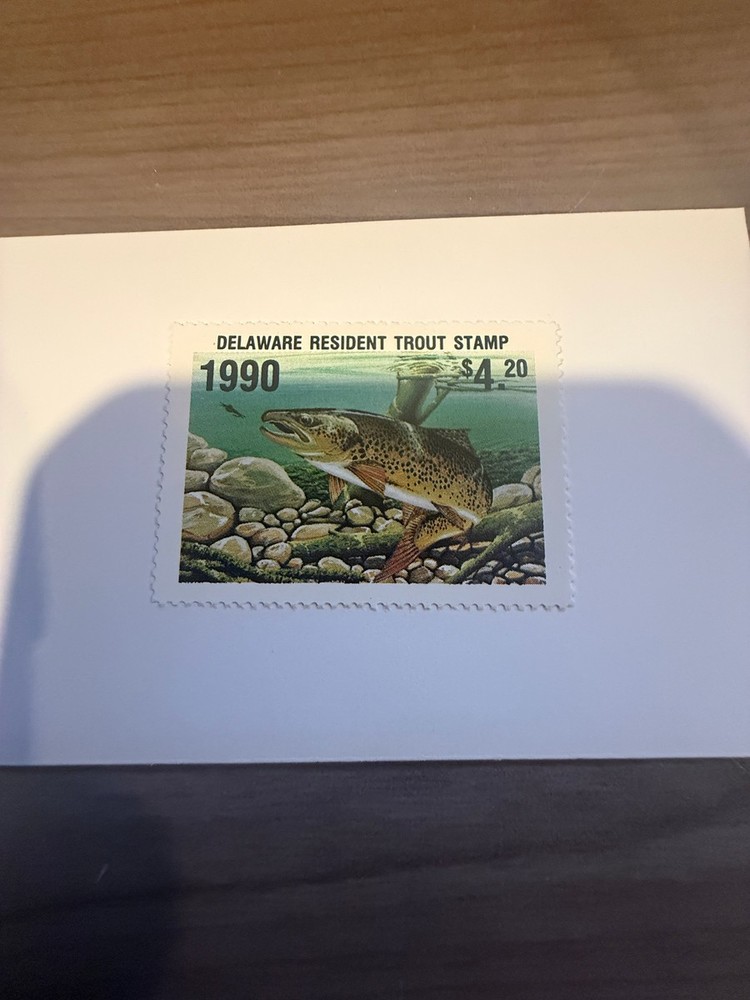 1990 Delaware Resident Trout Stamp