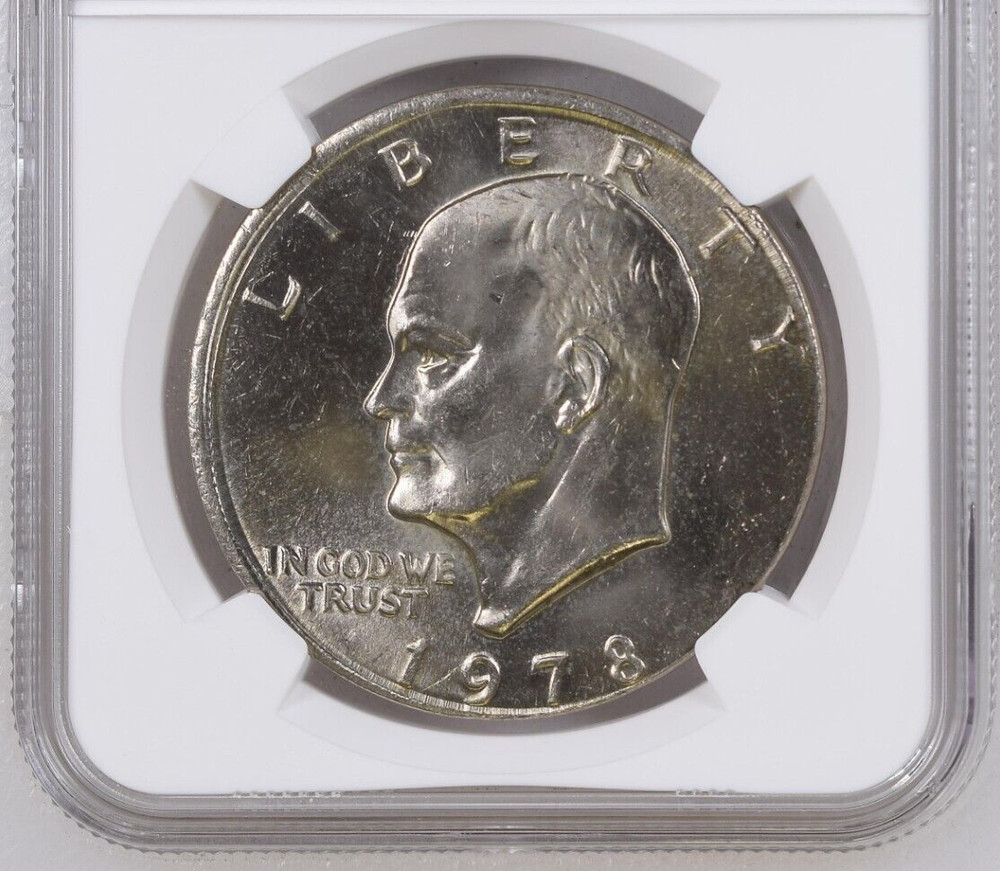 1978 Eisenhower Dollar IKE NGC MS-64 Struck Off Center Mint Error Coin