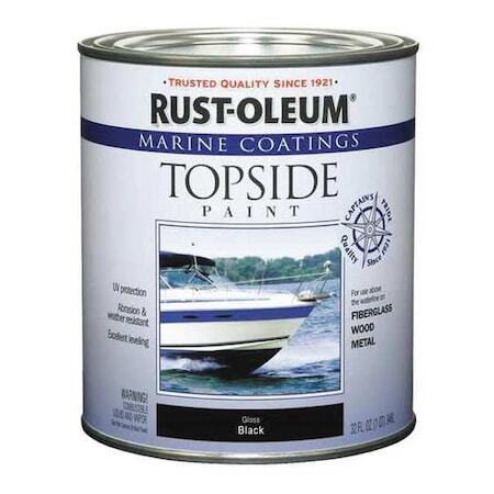 Rust-Oleum 207006 Topside Paint,Black,Alkyd