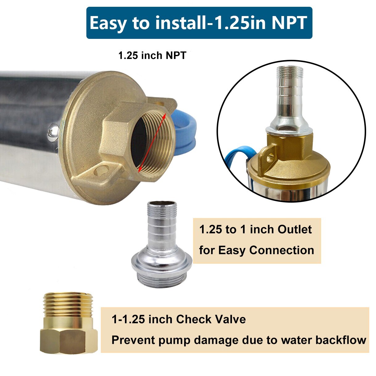 4" 600W Solar Pump Submersible Pump Bore Deep Well Pump+MPPT Controller DC 48V