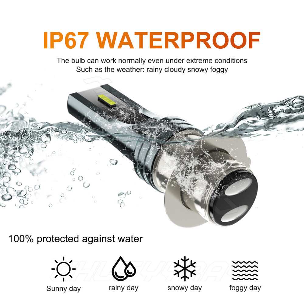 For Yamaha YFZ450 YFZ 450 2004-2017 2018 2pcs H6 LED Headlight 6000K White Bulbs