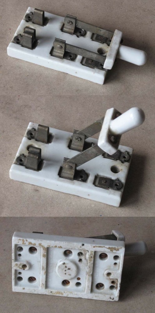 ANTIQUE ELECTRIC INSTRUMENT DEVICE CHANGE-OVER SWITCH