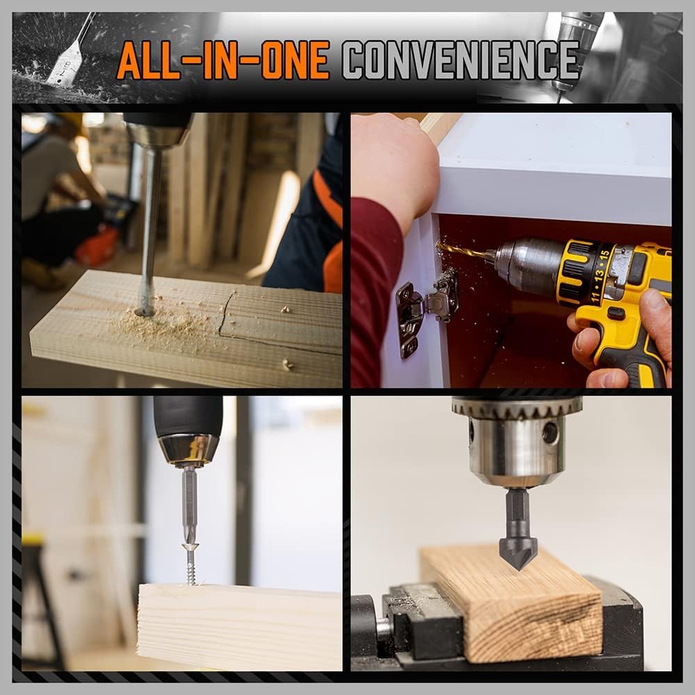 Impact drill bit set 112 pieces hex shank driver bits screwdriver bits kit