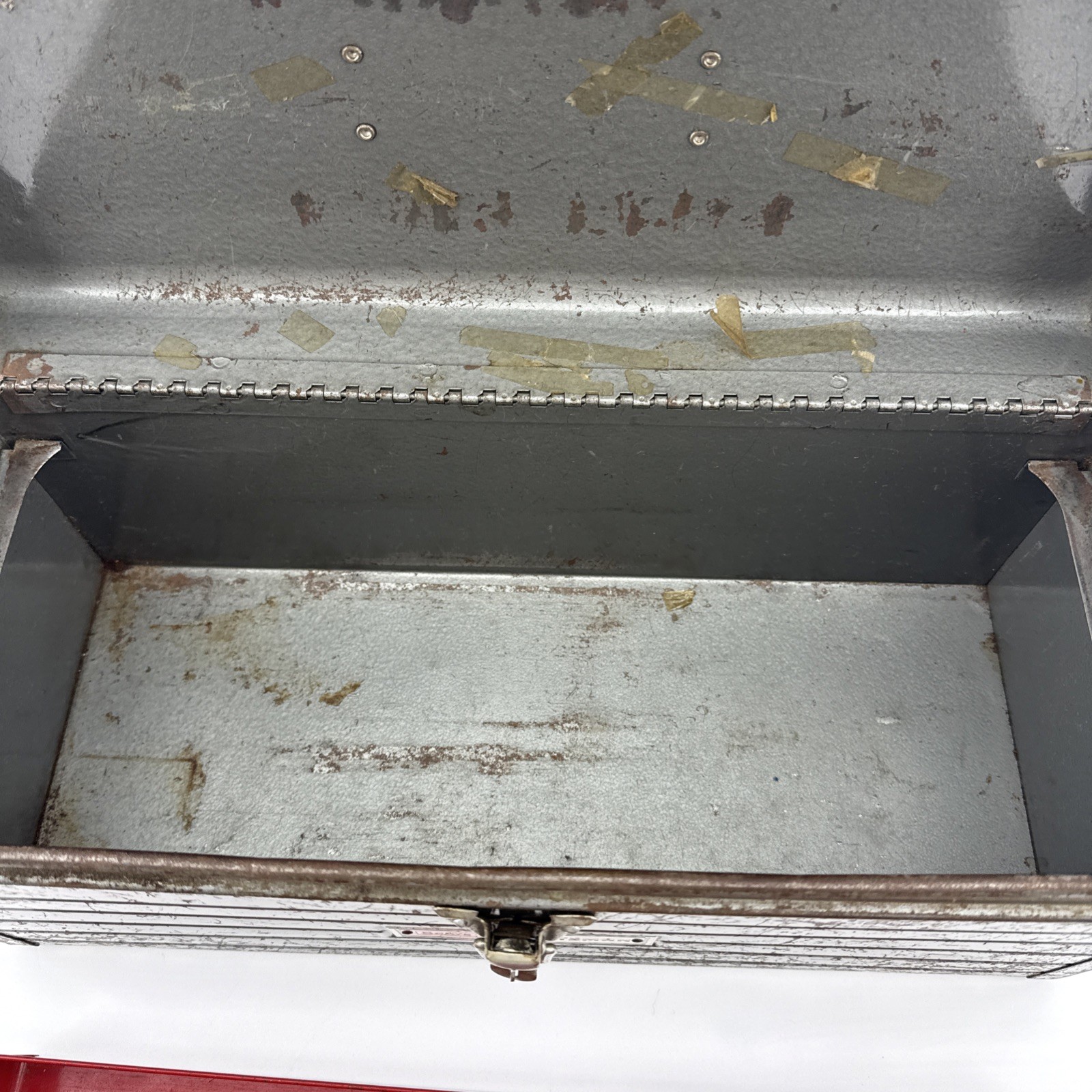 Vintage Sears Craftsman 65013 Metal Tool Box w/ Red Tray