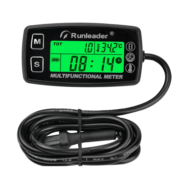 Digital Tachometer Motorcycle Meter Inductive Resettablefor Boats Gas Engine ATV
