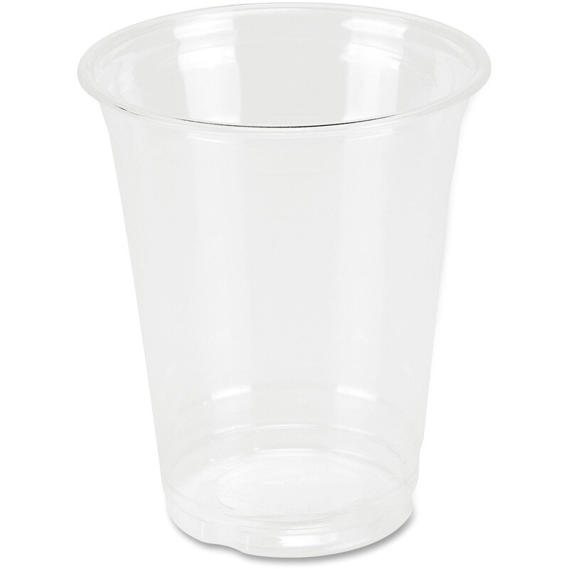 Durable Plastic Cups 12oz Clear Cold Drink Disposable 25 Pack Events Parties