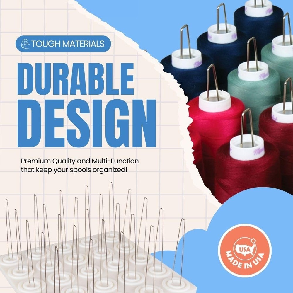 6901AB Cone Thread Tray, Sewing & Embroidery Serger Cone Thread Spool Assortm...