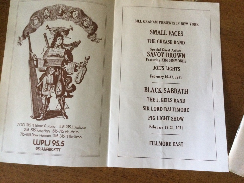 Fillmore East 1971 Program Final Shows B.B. KING Moby Grape JOHNNY WINTER