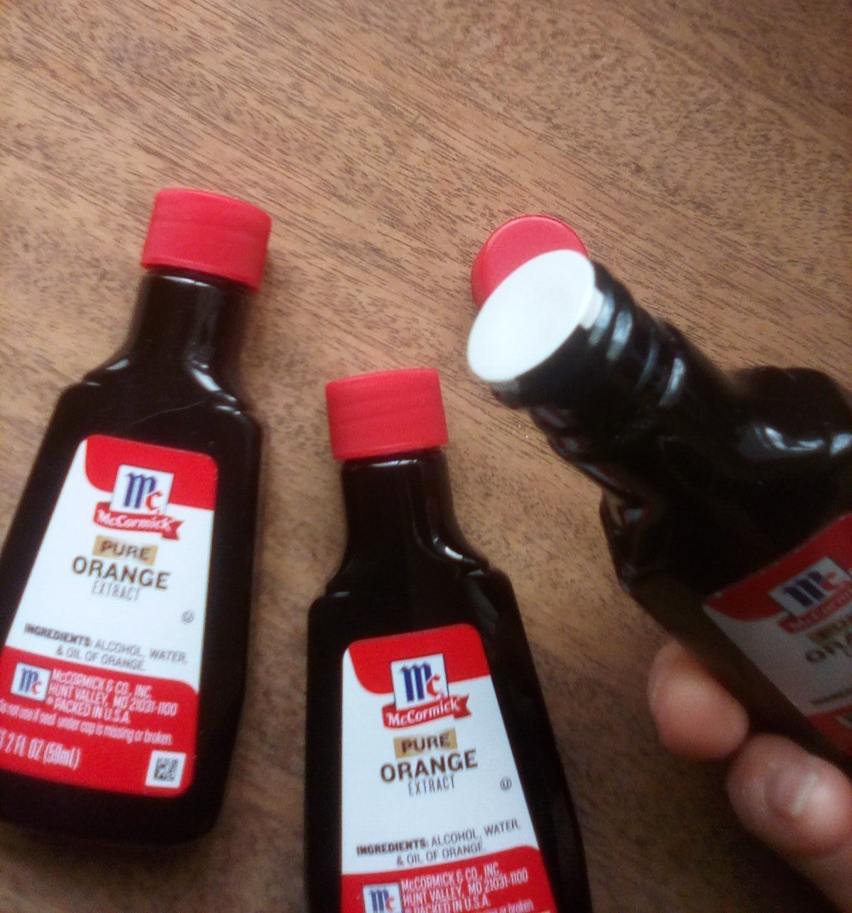 Pure Orange Extract, McCormick, 6oz TOTAL (three 2oz bottles) sealed (no box)