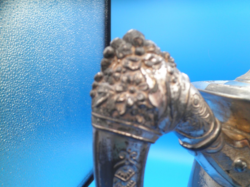 Victorian silver plate tilting pitcher #1050