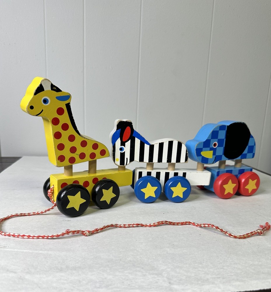 Melissa And Doug Pull Along Zoo Animals Toy