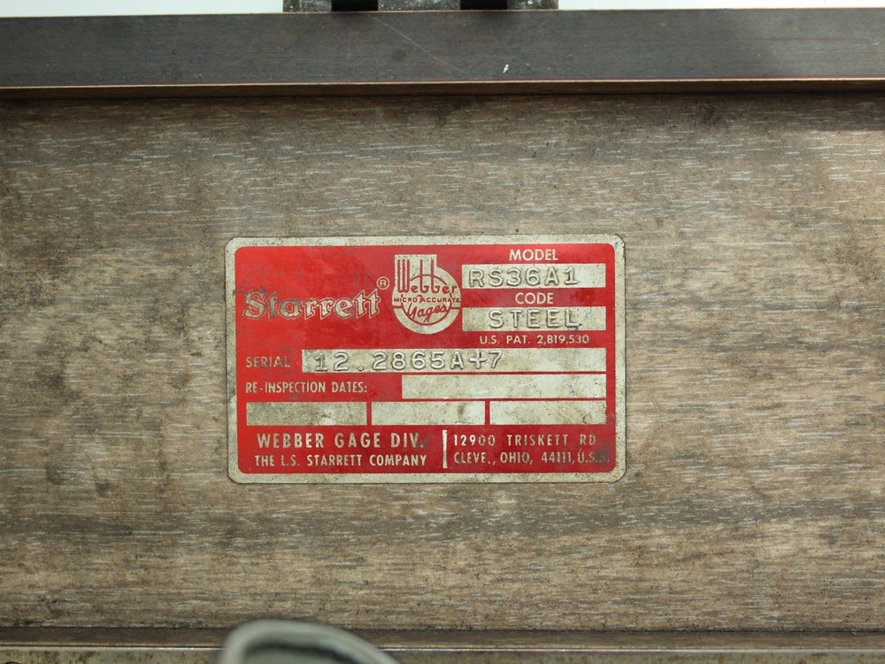 Starrett Weber Gage Block Box