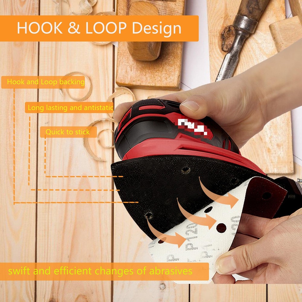 3pcs Mouse Detail Sanding Interface Pad 5 Holes