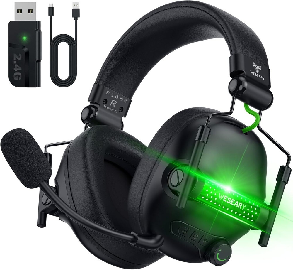 WESEARY Wireless Gaming Headset with Microphone for PS5, PS4, PC, Switch,Mac 7.1