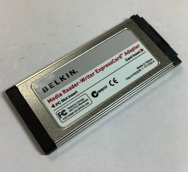 Belkin ExpressCard FlashCard Media Reader Writer Adapter F5U276