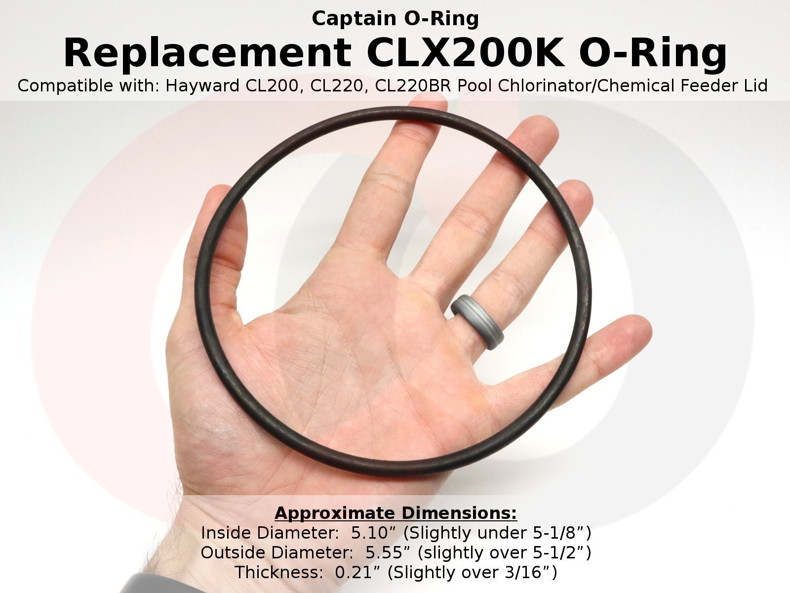 CLX200K O-Ring for Hayward CL200, CL220, CL220BR Pool Chlorinator Lid (2 Pack)