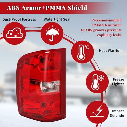 Tail Light Assembly Compatible with Chevy Silverado Driver Side