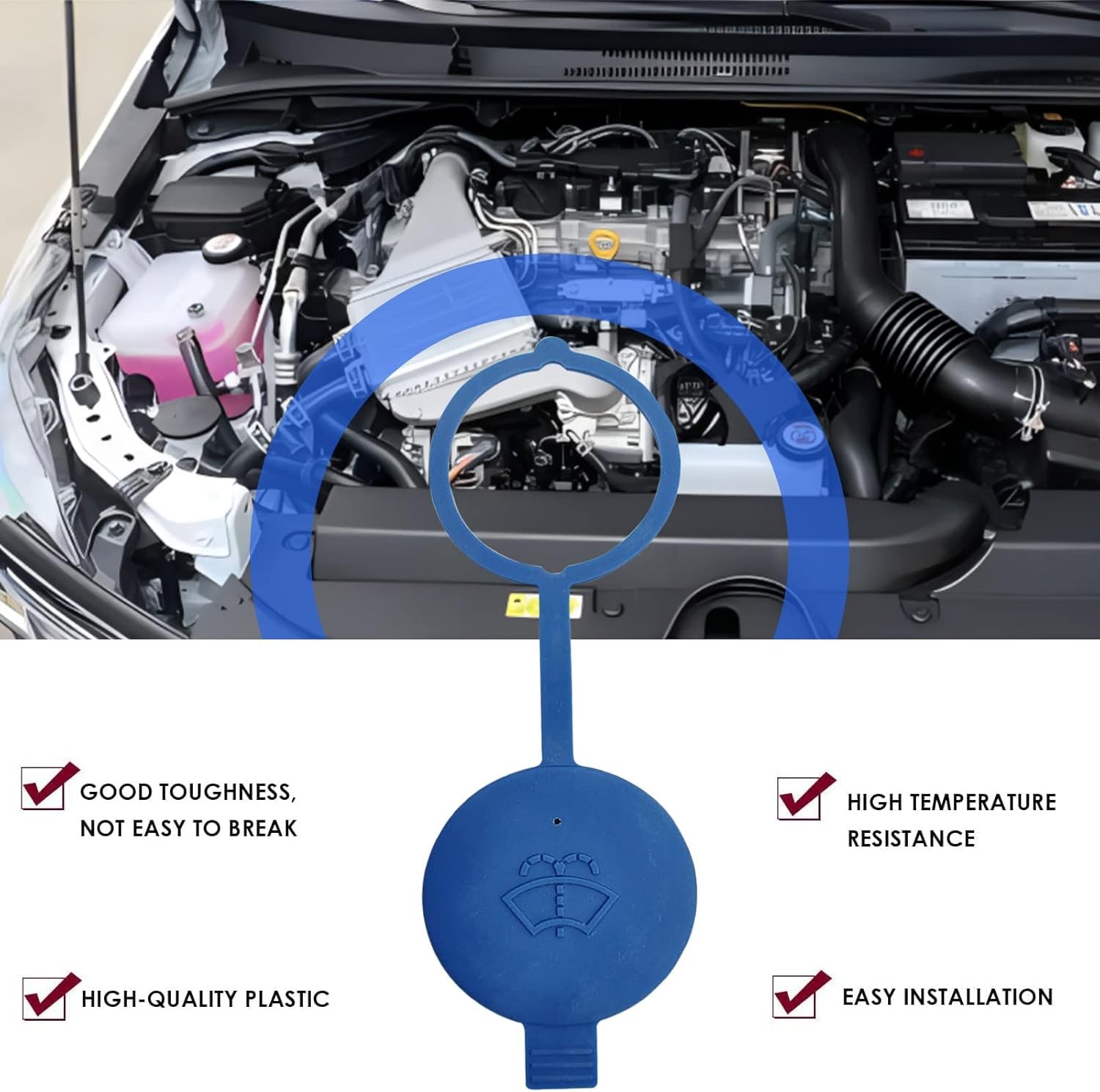 Windscreen Washer Cap, Windshield Wiper Washer Fluid Reservoir Tank Bottle Cap 4