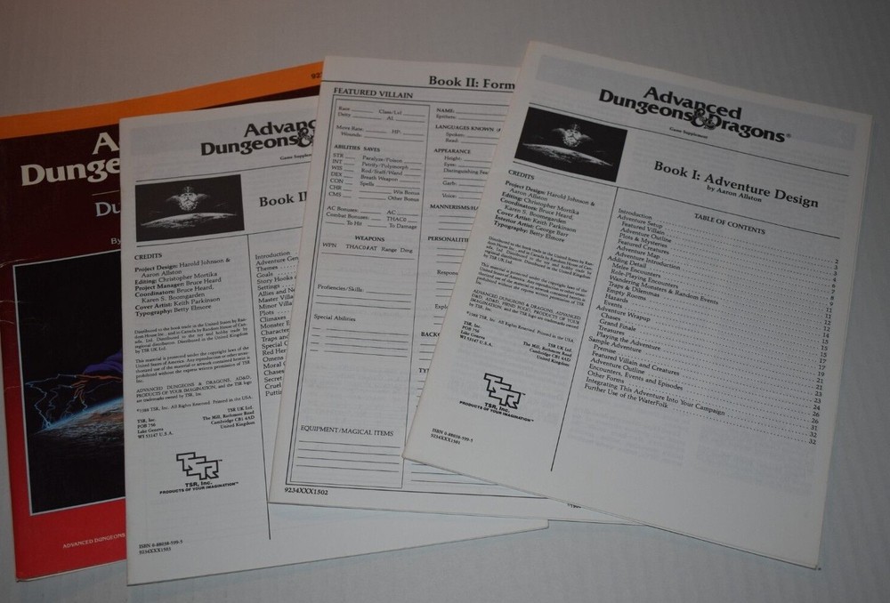 AD&D Accessory Dungeon Master's Design Kit 1988 TSR 9234 complete