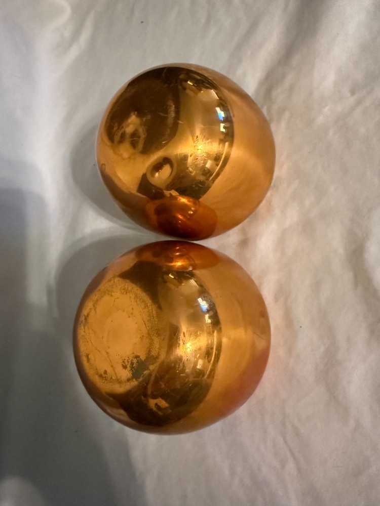 2 Vintage Coppercraft Guild Copper Cups Roly Poly Style - please read