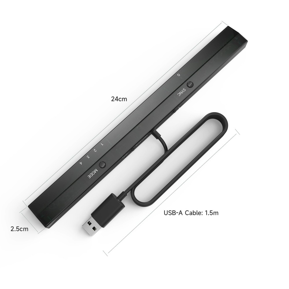 MAYFLASH W010 Wireless Sensor Dolphinbar for PC USB Wii Remote 1 Pack, black