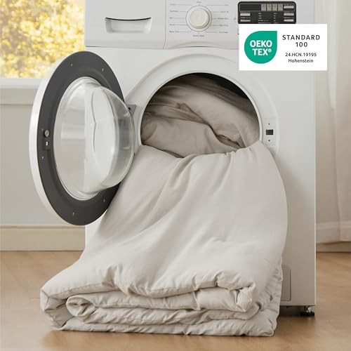Queen Comforter Set, Beige Soft Prewashed Bedding Queen(90"x90") 01 - Beige