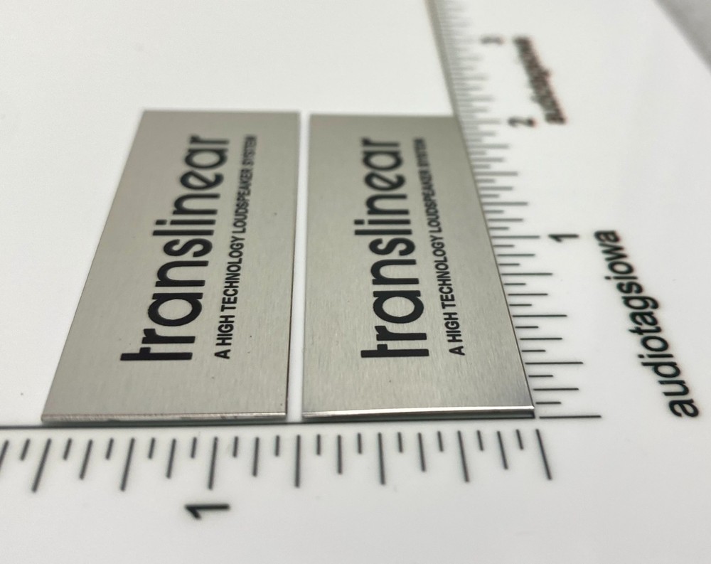 Translinear Speaker Badge Logo Emblem Custom PAIR Self Stick