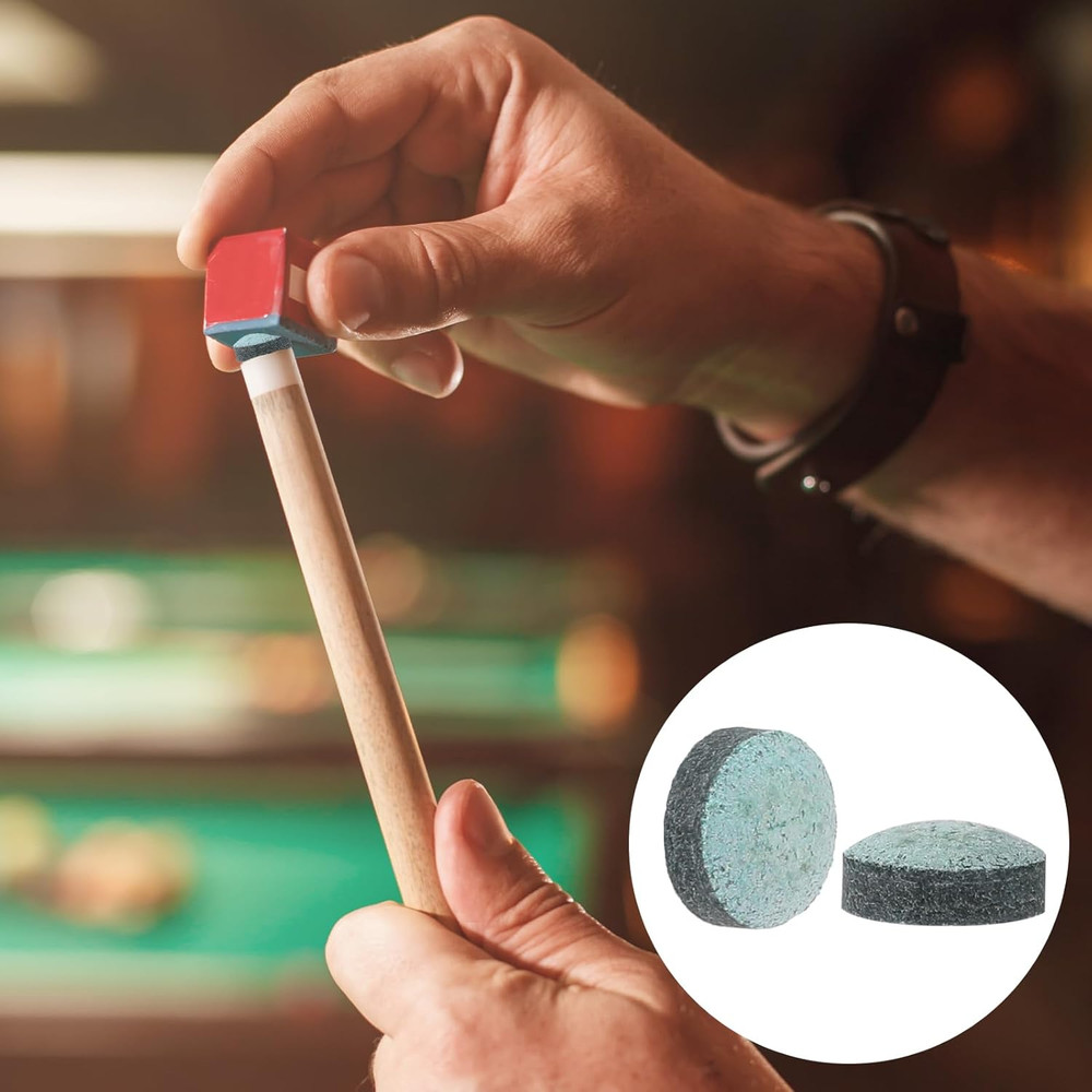 Billiard Pool Cue Tips Pool Stick Replacement Tips with Storage Box for Pool Cue