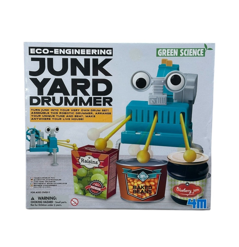 4M Eco Engineering Kit: Junkyard Drummer Construction Kit Green Science - Sealed