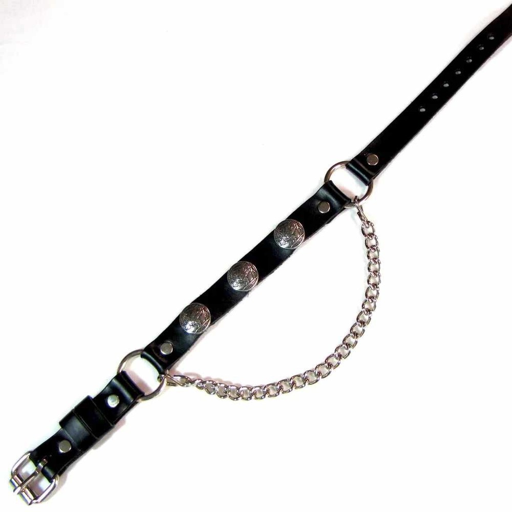 Boot Chain with 3 Buffalo Nickel Conchos (pair)
