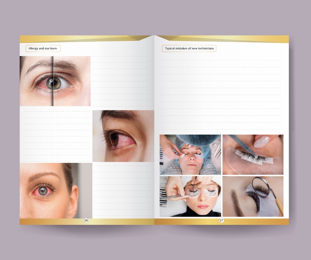 Eyelash Extension Workbook, Lash Student Practice Manual, Lash Extension Guide