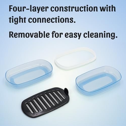 OZNER Solid Shampoo Bar Holder,Travel Soap Case,Large Blue