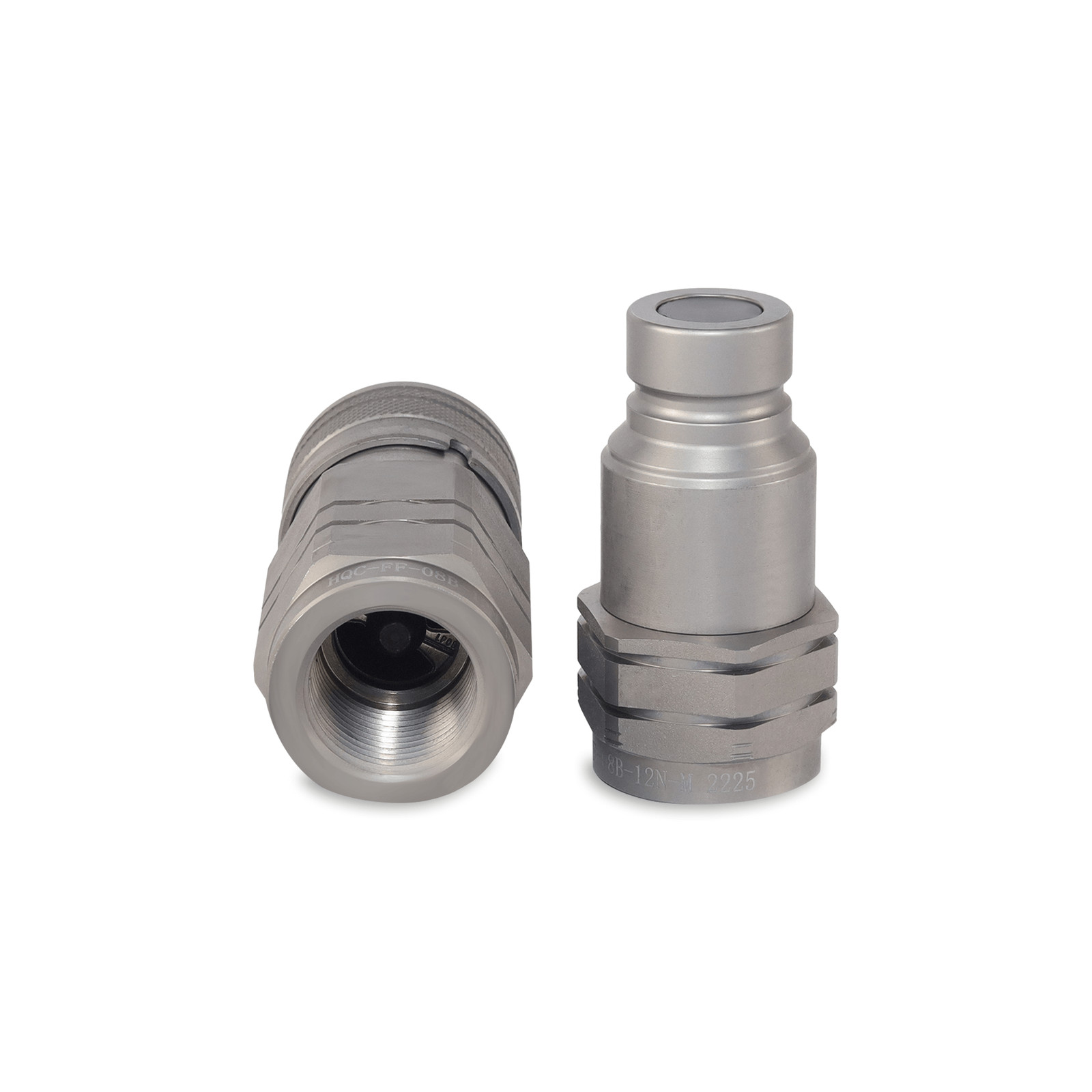 1/2″ Flat Face Hydraulic Quick Couplers Set - 3/4″ NPT Thread