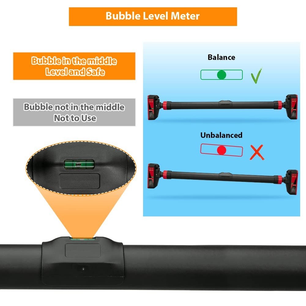 Pull Up Bar, Adjustable Strength Training Bars Without Screw, Adjustable Widt...