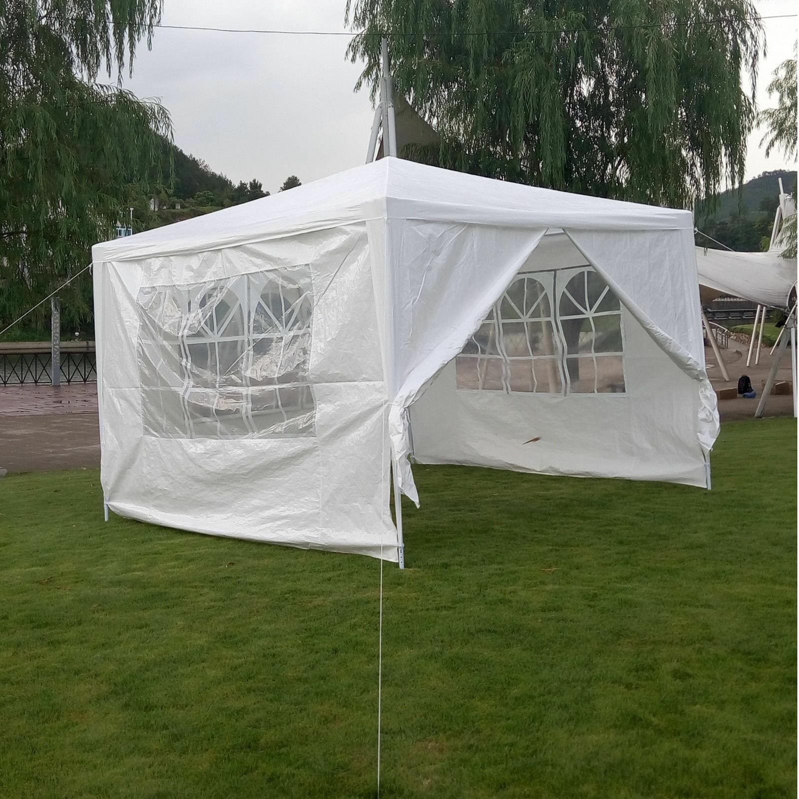 10'x10' 4 Walls Outdoor Canopy Party Wedding Tent Pavilion Gazebo Sun Shade US