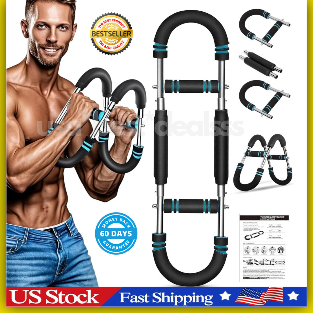 Gorilla Bar Twister Arm & Chest Trainer for Men – Adjustable 60-100lb Chest S...