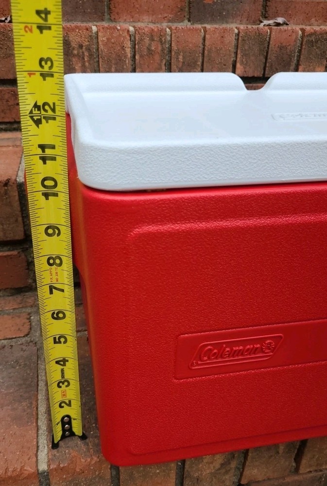 Coleman Party Stacker Cooler Red Model 9223 Stackable Ice Chest Box 48 Cans