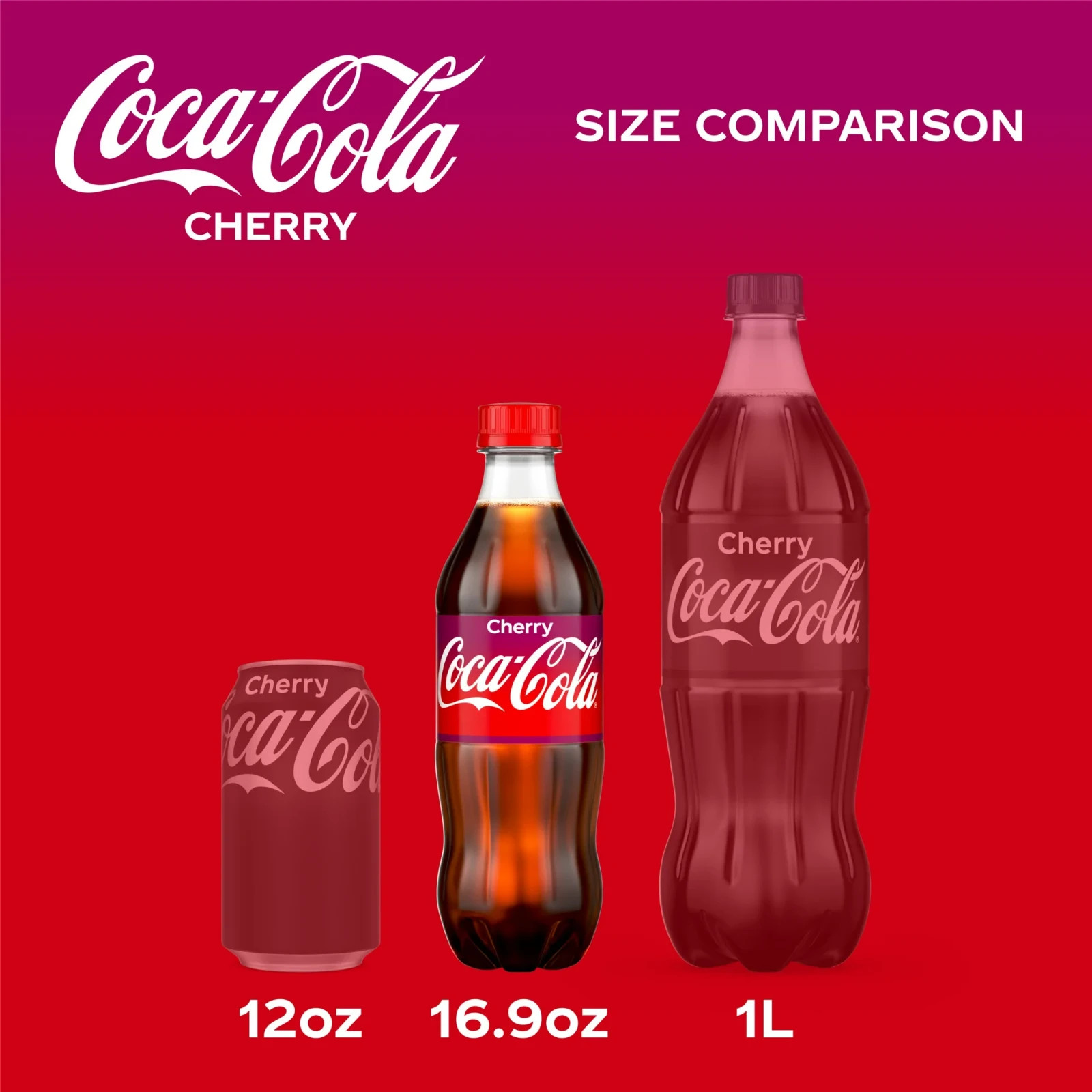 Coca-Cola Coke Cherry Soda, 16.9 fl oz, 6 Pack