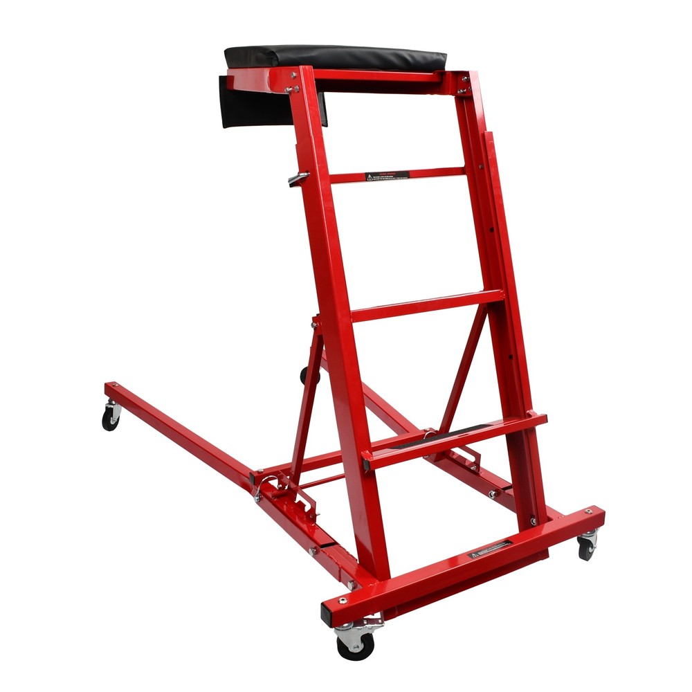 45"-66" Adjustable Height Engine Movable Ladder 400LBS Foldable Topside Creeper