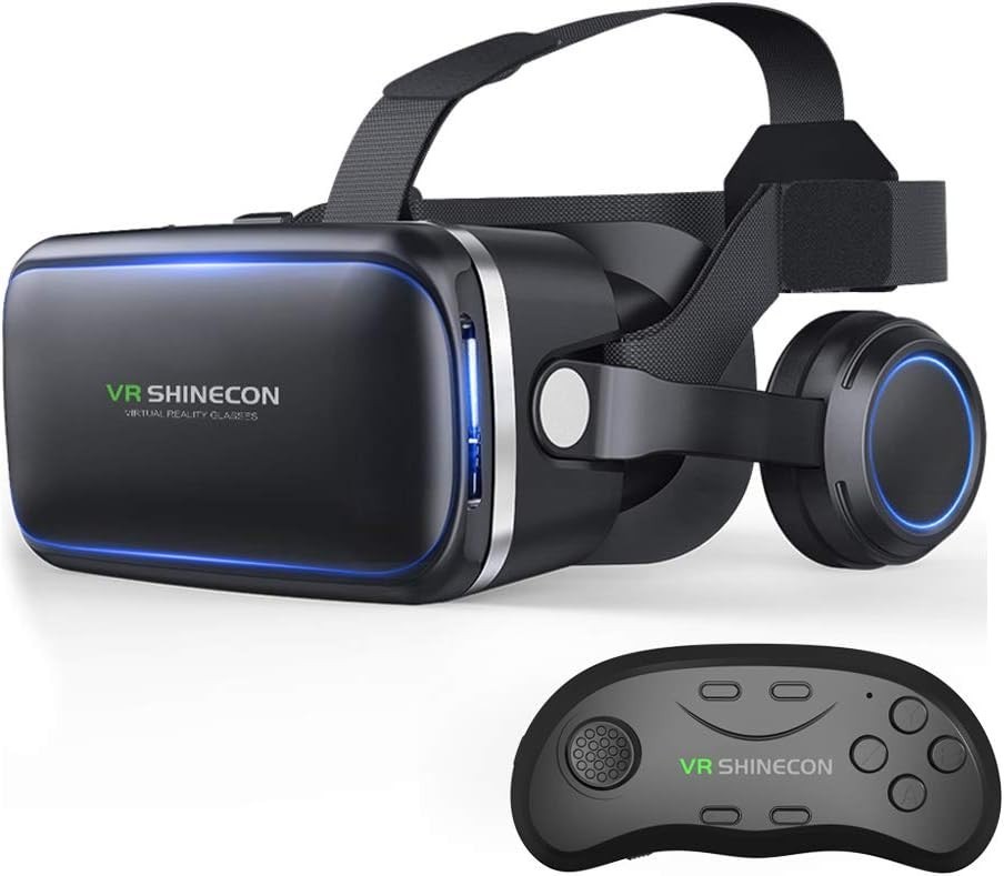 Advanced VR Glasses with Adjustable Headband & Controller for Smartphone Use