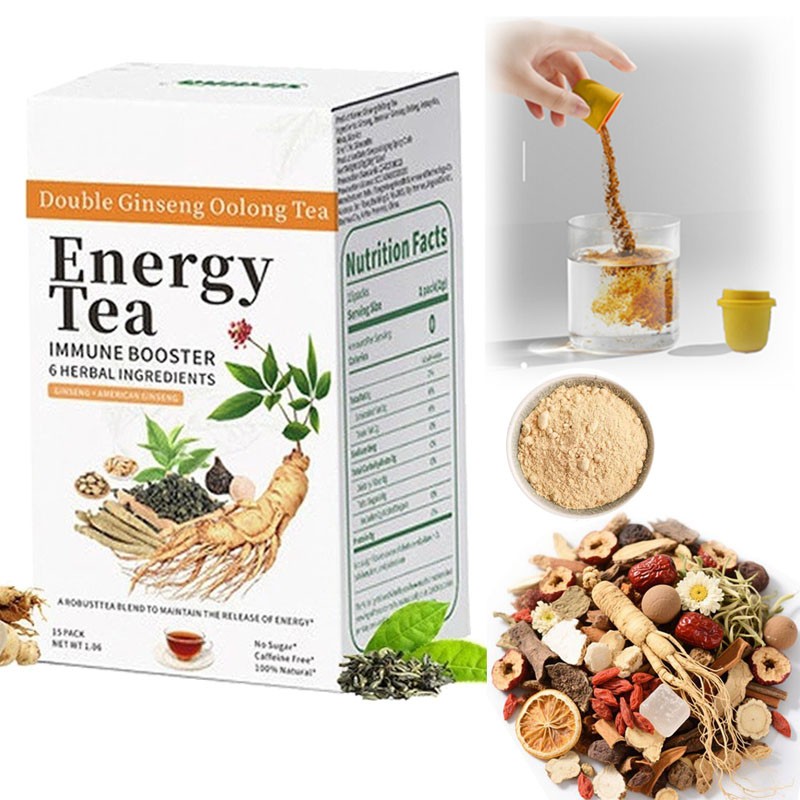 Energy Tea Immune Booster Ginseng Oolong Tea, Kidney Liver Tea For Women & Men