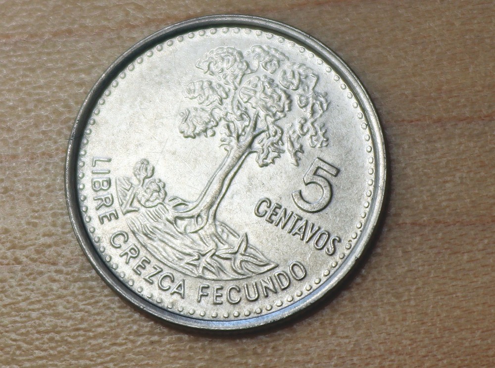2010 Guatemala 5 Centavos Kapok Tree