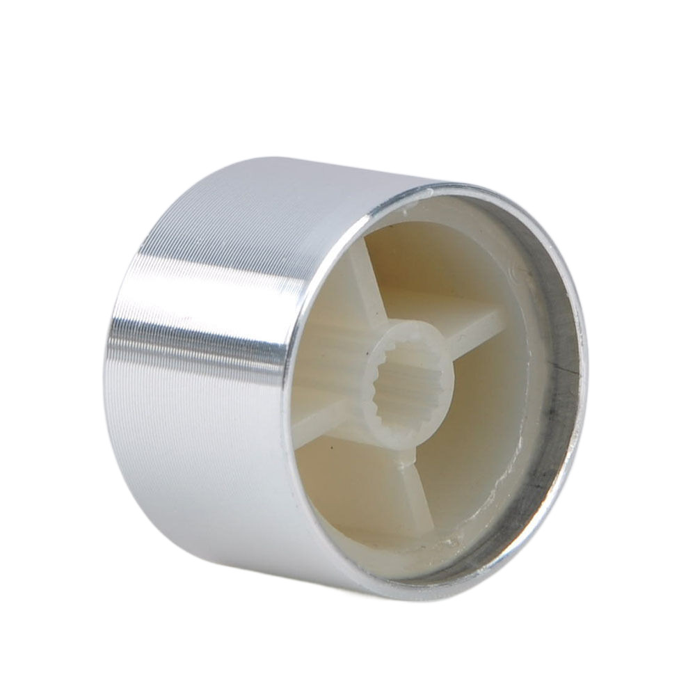 2pcs Aluminum Plastic Volume Control Knobs Sliver 36x17mm for Guitar Amp