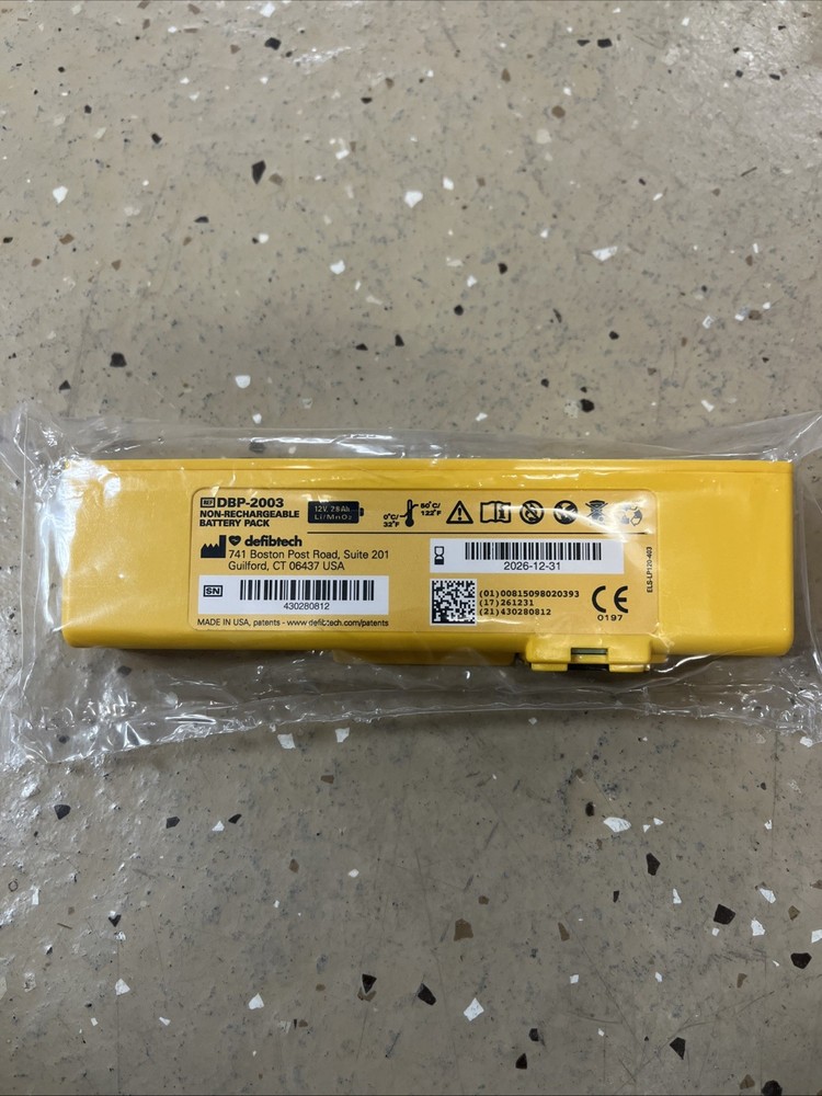 Defibtech View AED Battery DBP-2013 Battery Pack, Unit Tested 12/2026